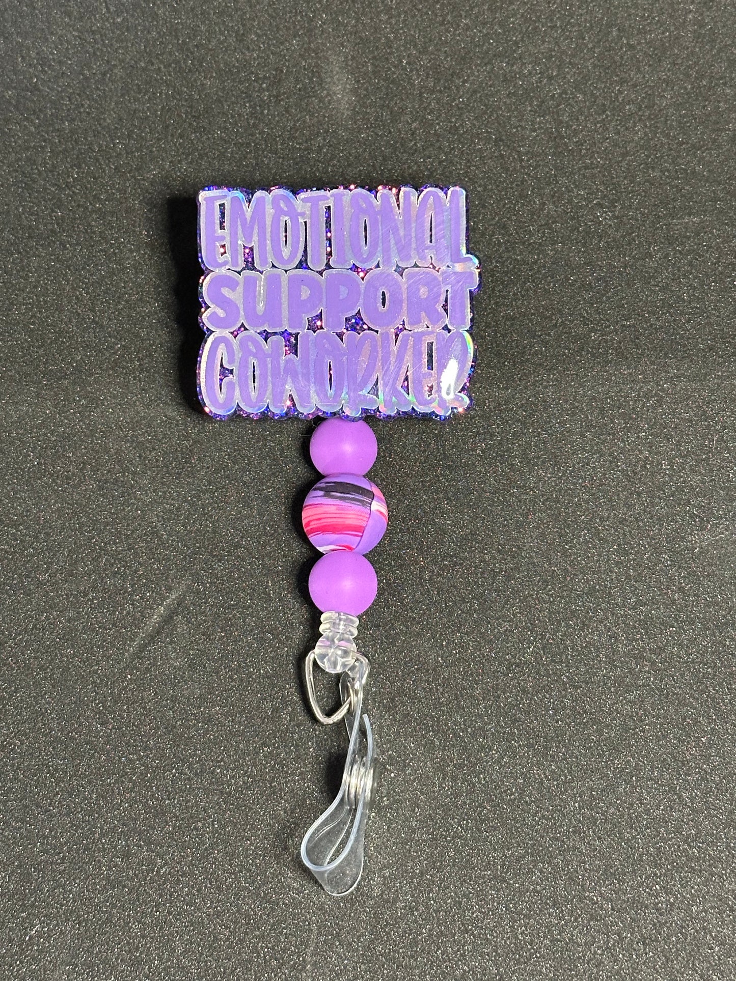 Emotional Support Coworker Badge Reel