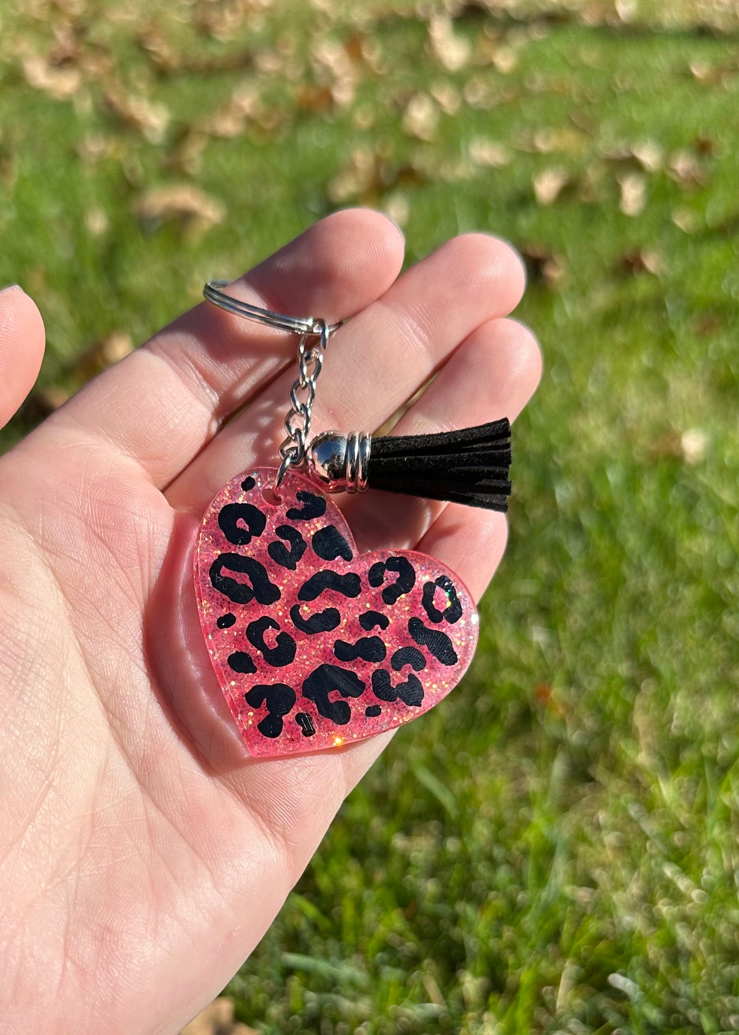 Leopard Print Keychain