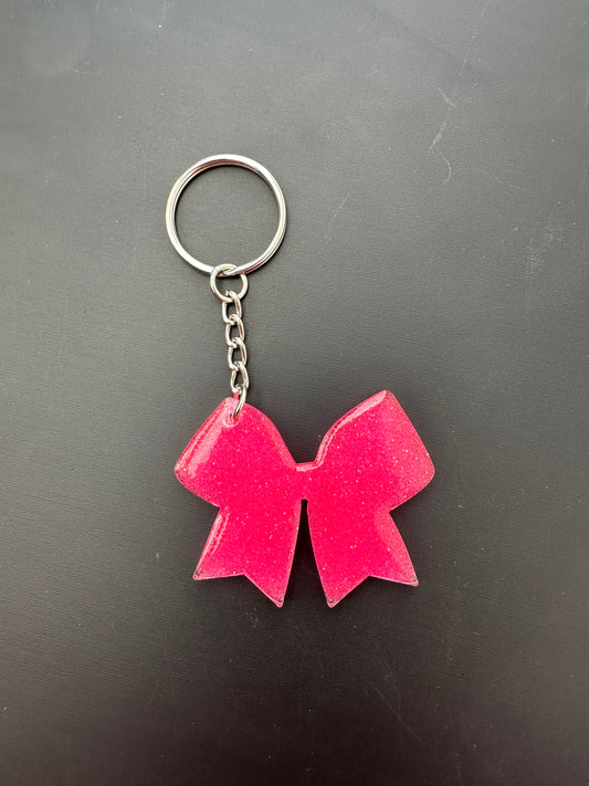 Glitter Bow Keychain