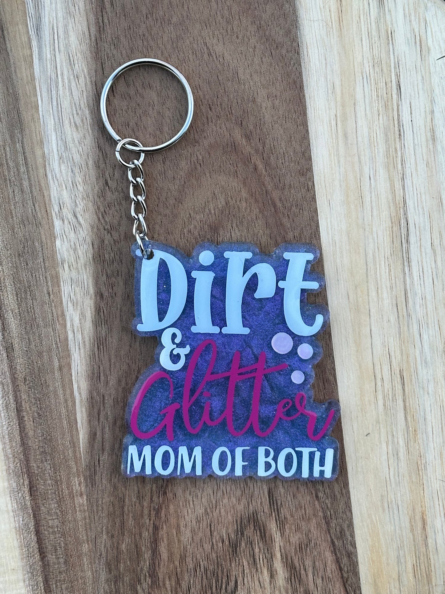 Mom of Both Keychain