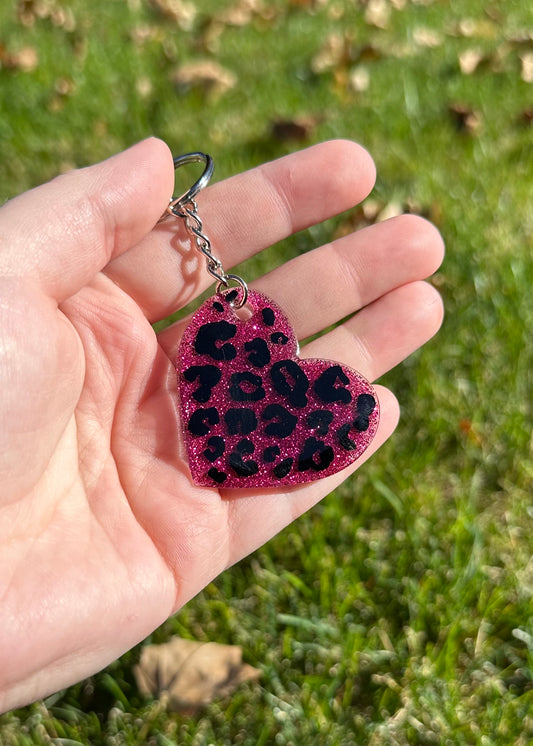 Leopard Print Keychain