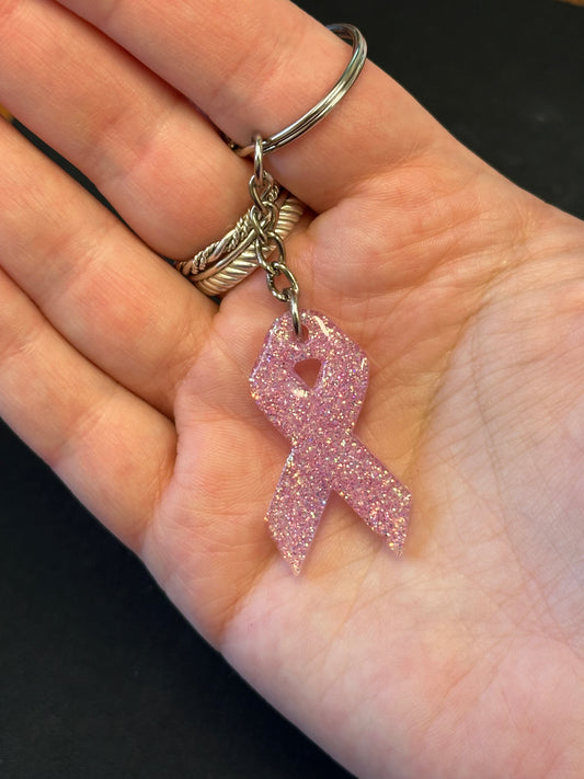 Pink Ribbon Keychain